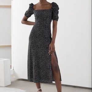 & Other Stories puff sleeve midi dress